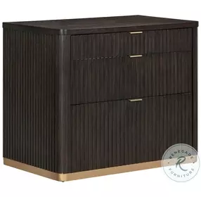 Rylan Dark Roast Workstation 3 Drawer Combo File Cabinet