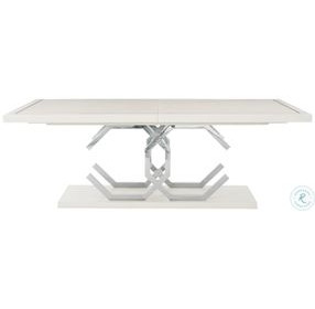 Silhouette Eggshell Rectangular Extendable Dining Table