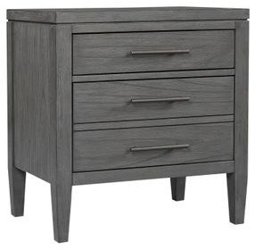 Preston Urbane Gray 2 Drawer Nightstand