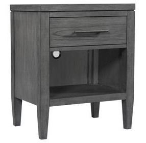 Preston Urbane Gray 1 Drawer Nightstand