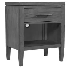 Preston Urbane Gray 1 Drawer Nightstand