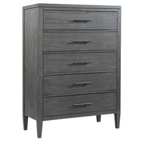 Preston Urbane Gray 5 Drawer Chest