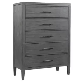 Preston Urbane Gray 5 Drawer Chest