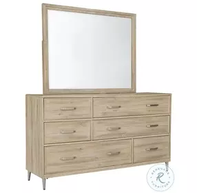 Maddox Biscotti Dresser with Mirror