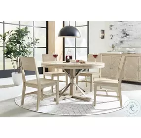 Maddox Biscotti Round Dining Room Set