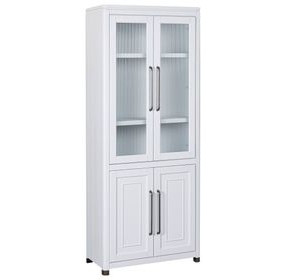 Norah Simply White 4 Door Bookcase with LED