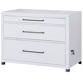 Norah Simply White Workstation 3 Drawer Combo File Cabinet