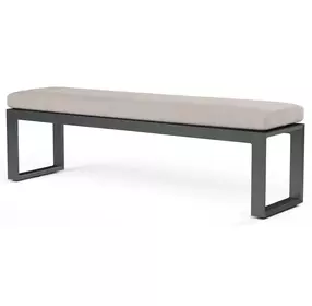 Redondo Canvas Natural Upholstered Outdoor Dining Bench