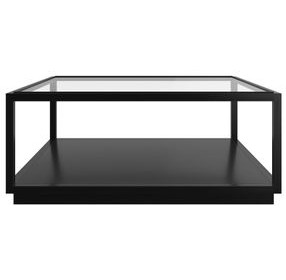Glaze Onyx Square Glass Top Cocktail Table