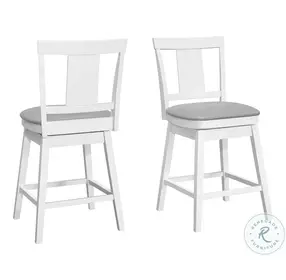 1233 Grey 39" Swivel Counter Height Set Of 2