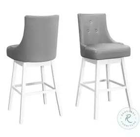 1243 Grey 46" Swivel Bar Stool Set Of 2