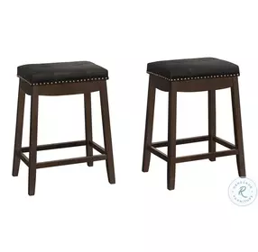 1261 Black 24" Bar Stool Set Of 2