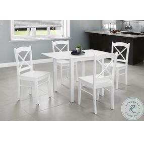 1323 White Rectangular Dining Room Set