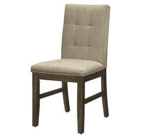 1378 Brown Upholstered Dining Chair Set of 2