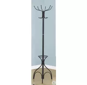 Black Metal 70" Coat Rack