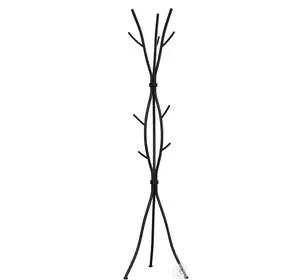 Hammered Black Metal 74" Coat Rack