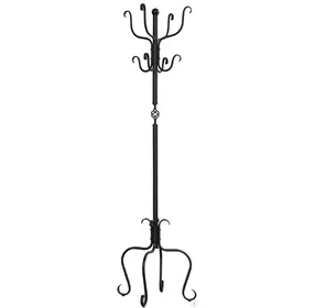 Black Metal 74" Coat Rack
