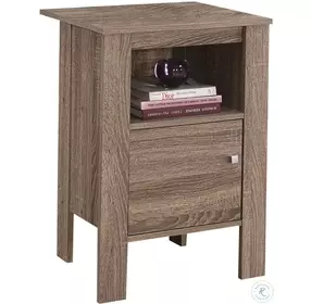 Dark Taupe Storage Accent Table