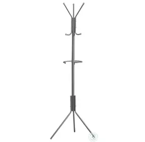 2163 Silver Metal 68" Metal Coat Rack