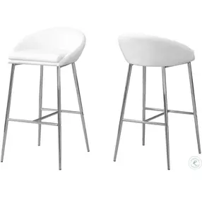 2296 White Bar Stool Set of 2