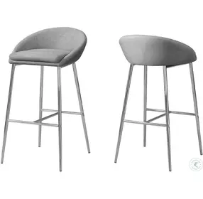 2298 Gray Bar Stool Set of 2
