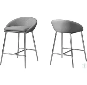 2299 Gray Bar Stool Set Of 2