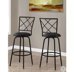 Black Bar Stool Set of 2