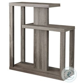 Dark Taupe Reclaimed-Look 32" Hall Thick symmetrical panel Console Table