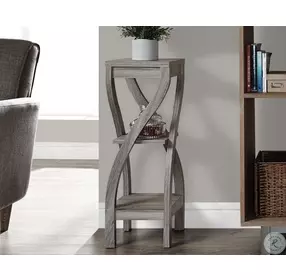 Dark Taupe Reclaimed-Look 32" Plant Stand