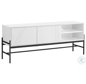 2738 White And Black TV Stand