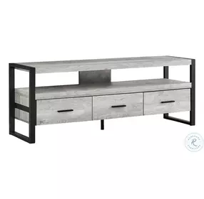2821 Grey And Black 60" TV Stand