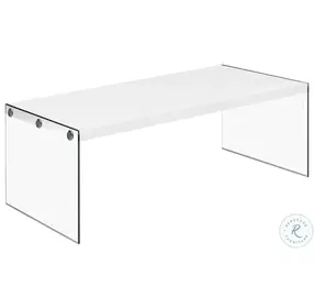 3286 White Rectangular Cocktail Table