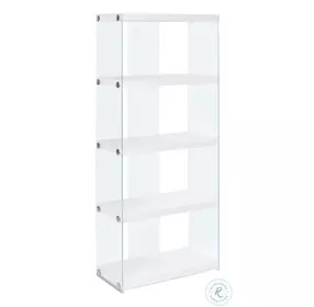 Glossy White Hollow-Core 60" Bookcase