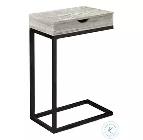 3407 Grey And Black Accent Table