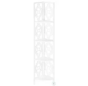 3623 White 62" Corner Bookcase