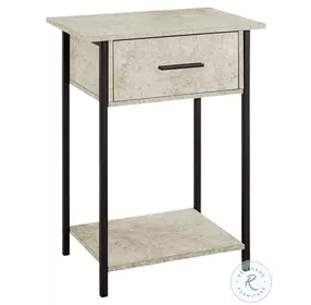 3818 Cream and Black Accent Table