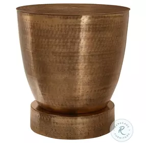 3919 Antique Copper Accent Table