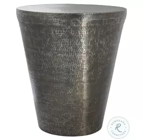 3924 Silver And Gray Accent Table
