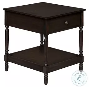 3976 Walnut 1 Drawer Accent Table