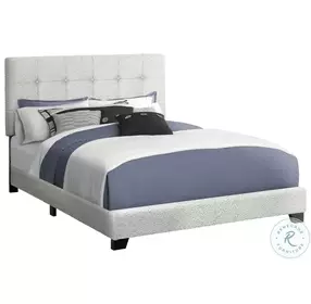 5801Q Light Gray Queen Upholstered Low Profile Bed