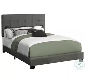 5803F Dark Gray Full Upholstered Low Profile Bed