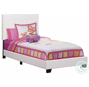 Twin White Panel Bed