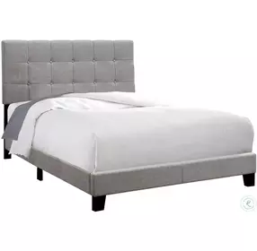 5920F Gray Linen Full Upholstered Bed