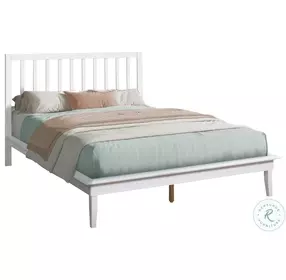 6061Q White Queen Platform Bed