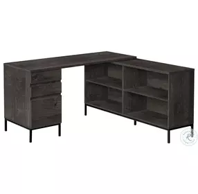 7492 Dark Grey L Shape 60" Computer Desk