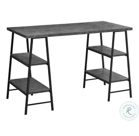 7526 Grey And Black 48" Computer Desk
