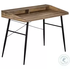 7538 Brown And Black 48" Computer Desk