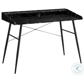 7542 Black 48" Computer Desk With Storage Hutch