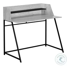 7551 Grey And Black 48" Computer Desk