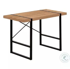 7657 Brown And Black 48" Computer Desk